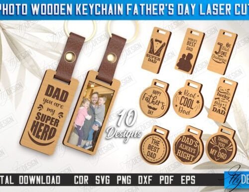 Paquete De Llaveros Con Foto Para El Dia Del Padre Creativo Digital